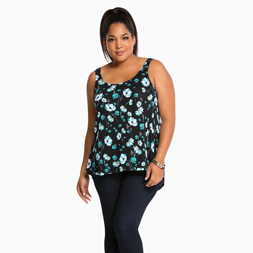 Floral twist back tank